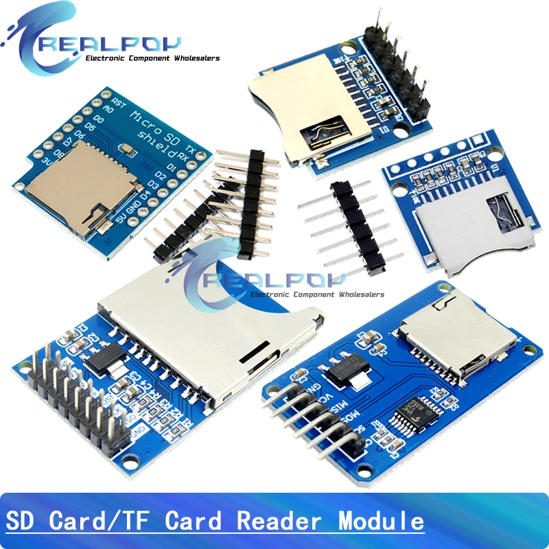 Micro SD Storage Expansion Board D1 Mini TF Card Module Mini Micro SD TF Card Memory Shield Module With Pins for Arduino ARM AVR