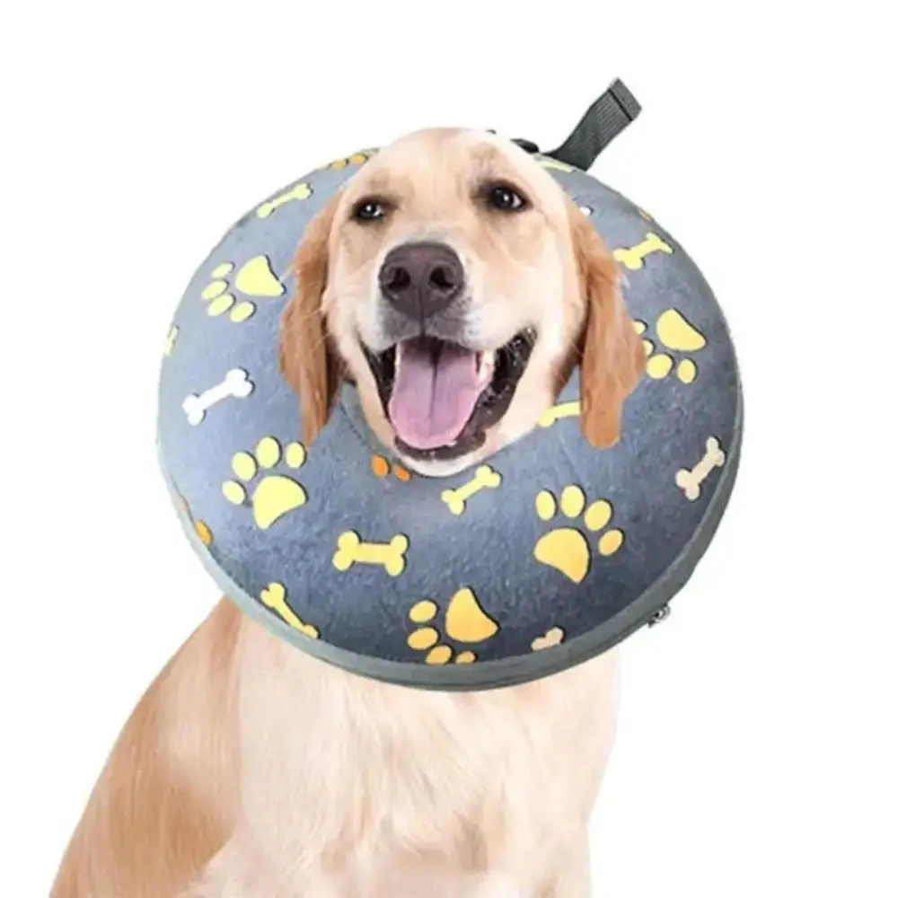 

Cartoon Dog Cones Useful Soft S/M/L/XL Elizabethan Collar Fastener Tape Inflatable Cat Protective Cone Pet Accessories