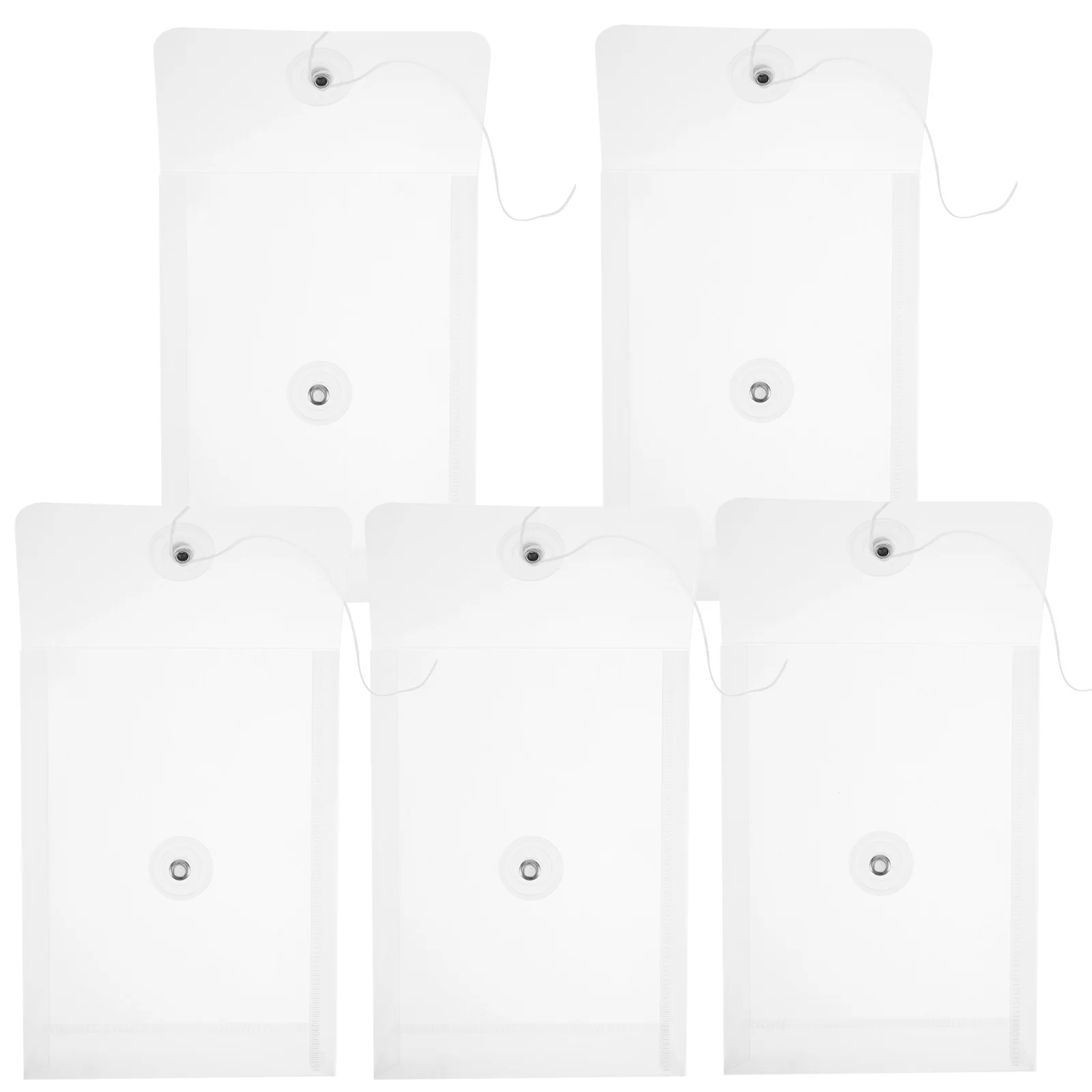 5pcs Transparent File Bags A6 Document Storage Organizer For Receipts Bills Business Cards Plastic File Pockets Office Supplies