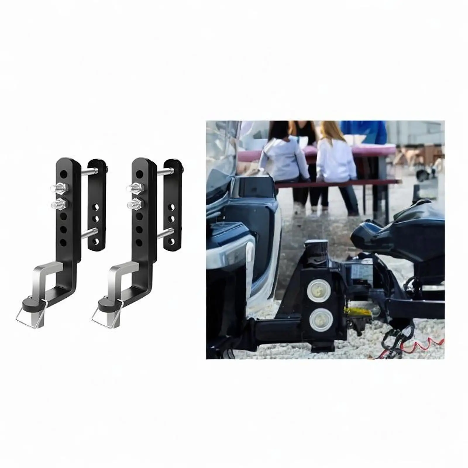 

Secure Trailer Sway Control Bracket Heavy Duty Steel Sway Hitch Equalizer System Mount for Medium Duty Towing Trailer
