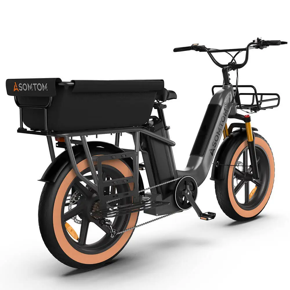 MAMMOTH Two Lithium Battery Ebike High End Series 750W 26inch Beach Snow Fat Tire Mountain Dirt Cargo Electric Bike for Adult