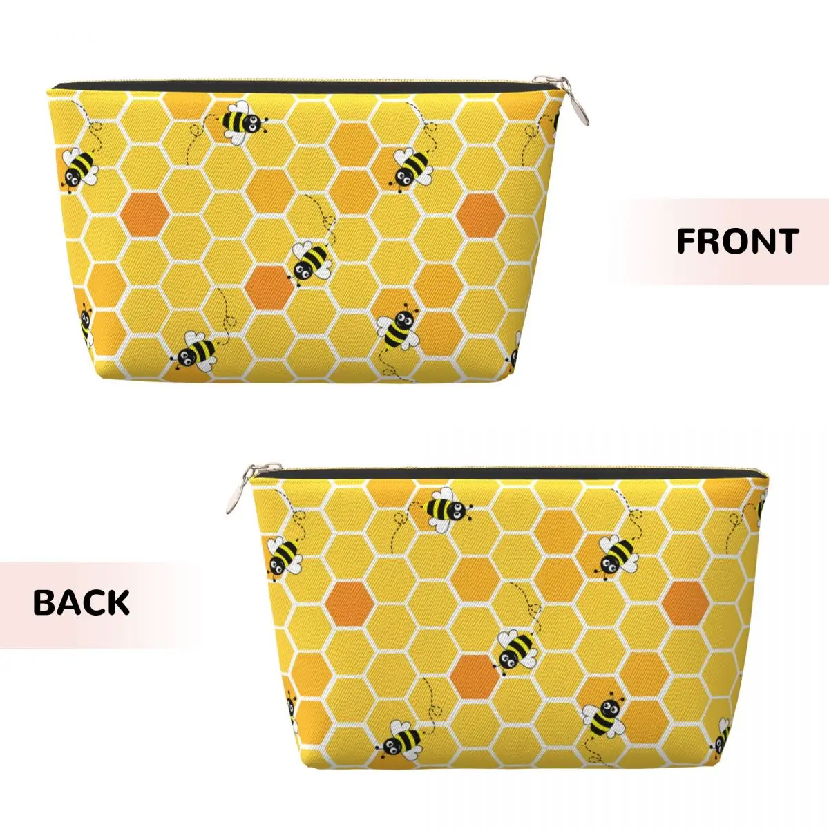 Custom Honey Bees Travel Toiletry Bag for Women Cosmetic Makeup Organizer Beauty Storage Dopp Kit