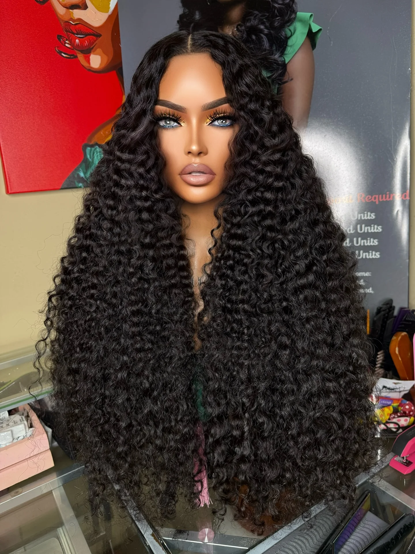 40 Zoll Deep Wave Lace Frontal Perücken 13x5 Lockige Echthaar Lace Front Perücken für Frauen 200% Dichte Wasserwelle Vorgezupft