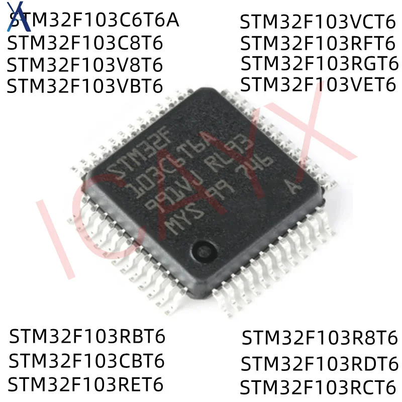 

STM32F103C6T6A STM32F103C8T6 STM32F103RFT6 STM32F103RGT6 STM32F103RBT6 STM32F103CBT6 STM32F103RET6 STM32F103RDT6 STM32F103RCT6