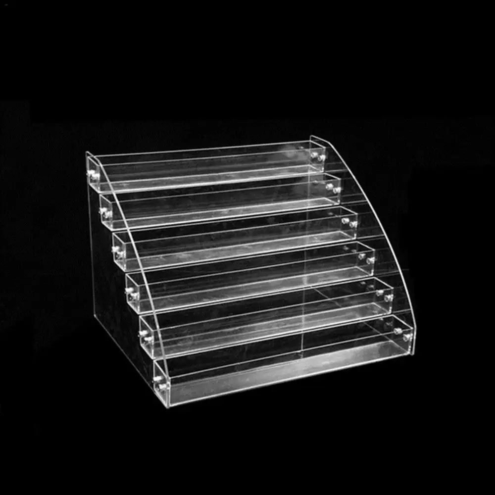 3/4/5/6/7 Layers Nail Polish Display Stand Acrylic Transparent Cosmetic Organizer Shelf Multifunction Multi-layer