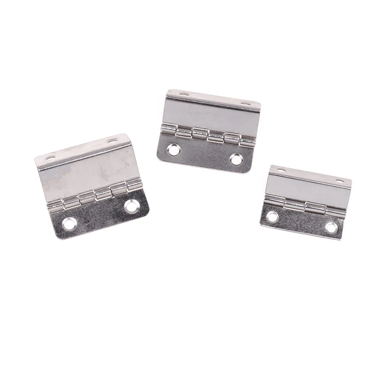 2Pcs Cabinet Hinge 41mm Door Luggage Furniture Jewelry Wood Boxes 4 Holes Three-Folding Hinges Furniture Decoration