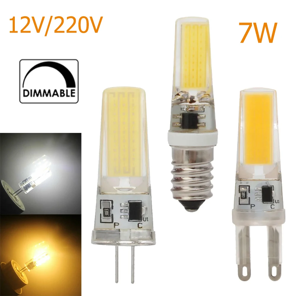 Dimmable G9 E14 G4 Led Bulbs DC12V AC220V Spotlight Chandelier Lamp Decorations For Room 360° Lighting Lamps 3000K 6500K