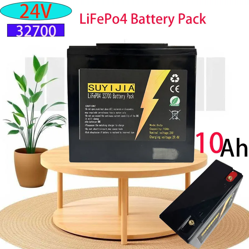 

Новый аккумулятор 24 В 10 Ач 32700 LIFEPO4 для морской солнечной батареи RV, автономная перезаряжаемая литий-фосфатная батарея