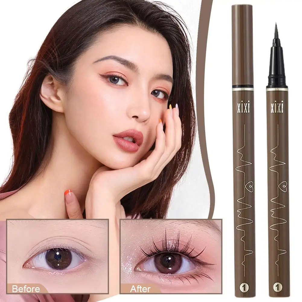 Caneta delineadora fosca, maquiagem à prova d'água de longa duração, lápis líquido de secagem rápida, cosméticos femininos, delineador ultrafino suave b z1p2