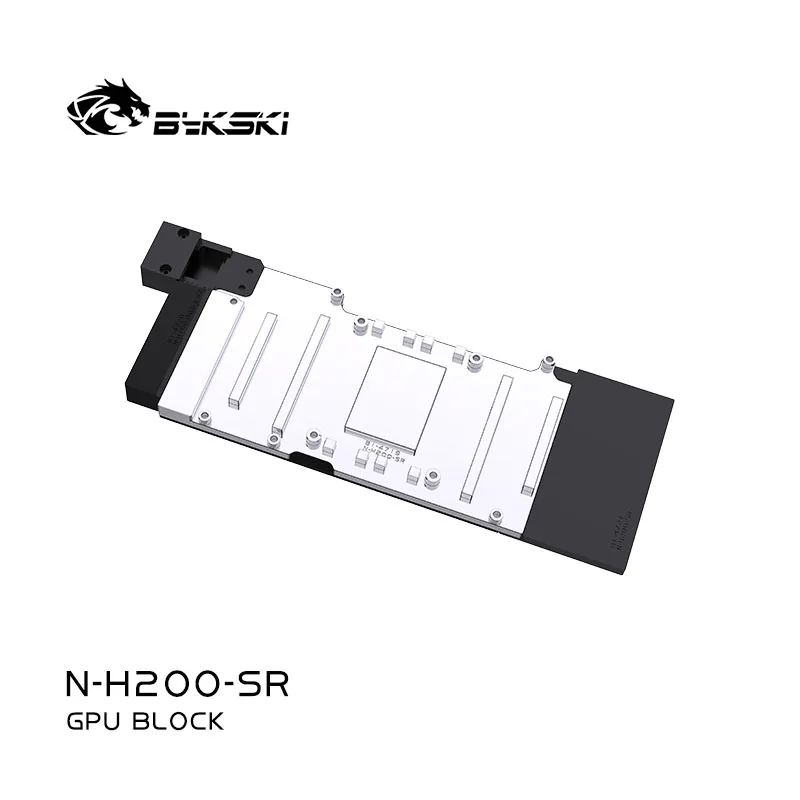 Bykski N-H200-SR GPU كتلة استخدام لبطاقة الرسومات NVIDIA Tesla H200 141G PC تبريد المياه النحاس جميع المبرد المعدني