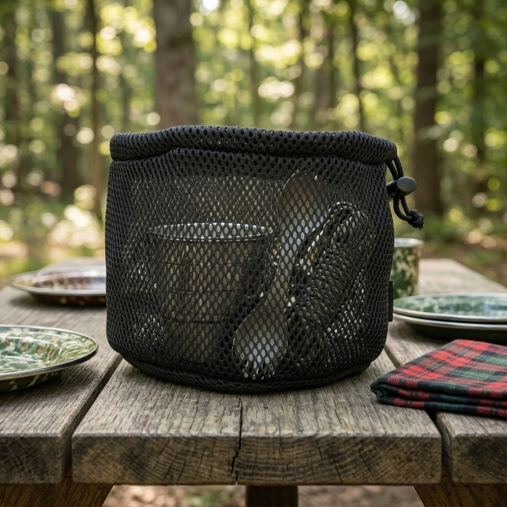 Nylon Mesh Drawstring Bag For - Outdoor Camping Utensils 评论和价格