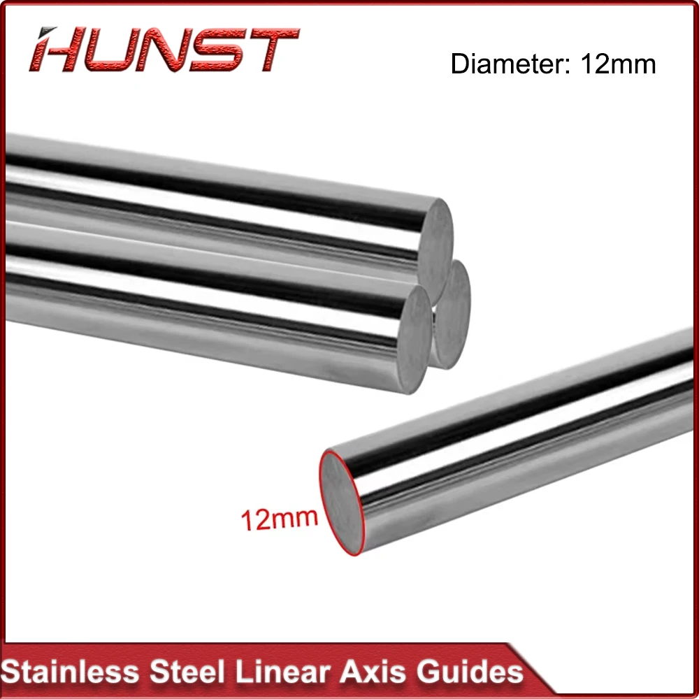 HUNST Stainless Steel Solid Diameter 10mm/12mm Machine Tool Linear Axis Guide Optical Axis Guide Slide