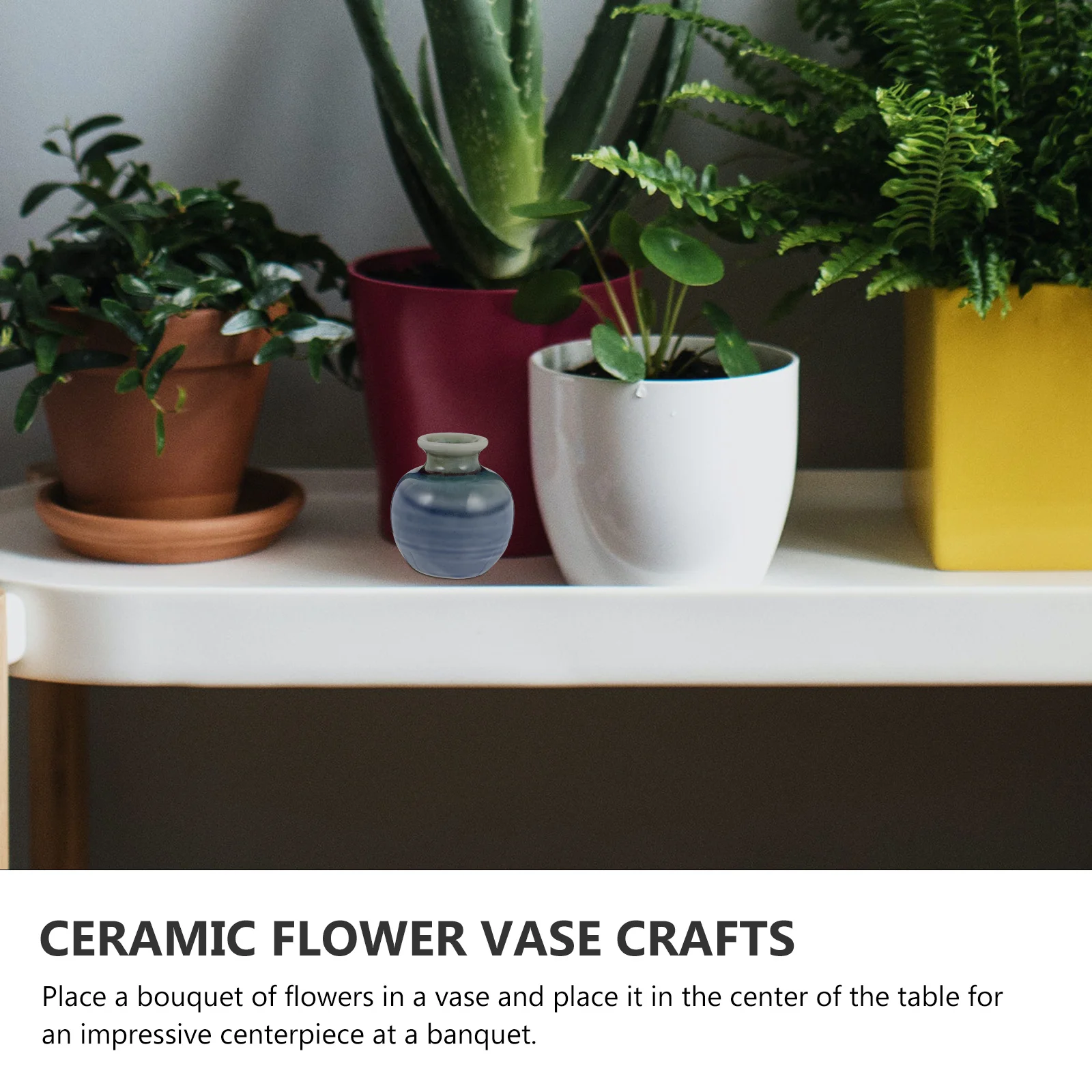 

2Pcs Ceramic Flower Vases Mini Modern Simple Flower Container Perfect Centerpiece Table Decoration Mini Vases Vase Ornaments