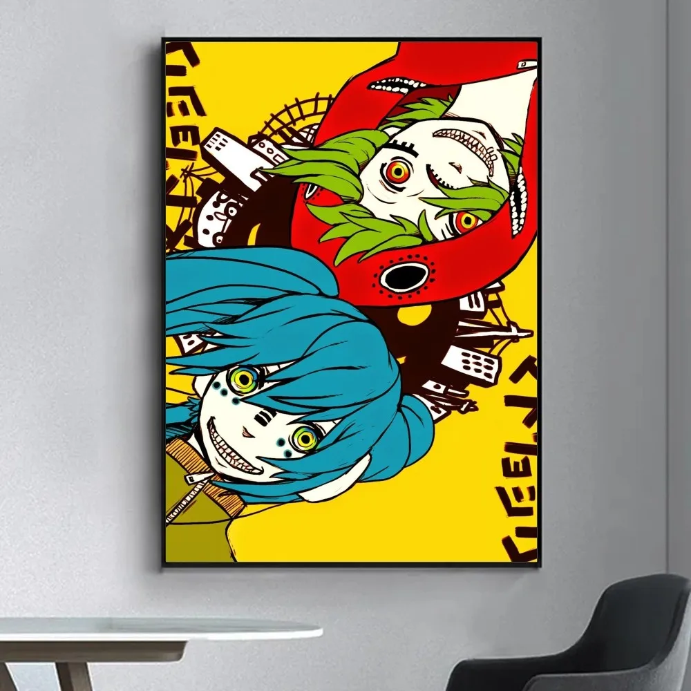 ملصق أنيمي Vocaloid vatoryoshka عتيق ، ملصق حائط فاخر لغرفة المعيشة والبار ، لوحة زخرفية ، منتصف