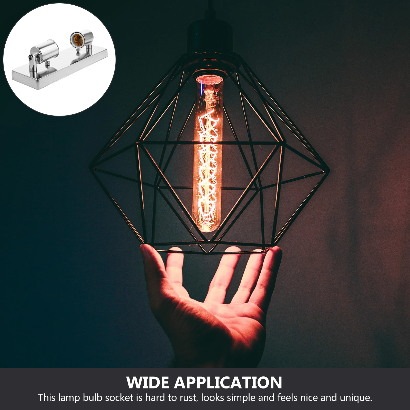 

Rectangular Wall Lamp Holder E27 Metal Bulb Socket For Ceiling Mount Lighting Fixture Lamp Parts Outdoor Light Socket