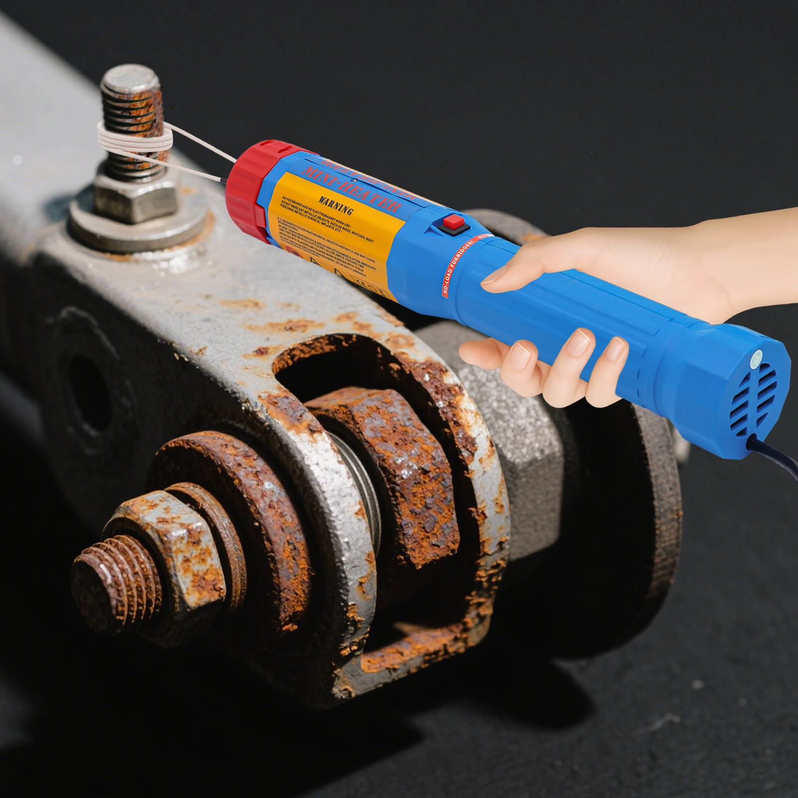 Kit de chauffage à induction magnétique portatif 1100W, outil de chauffage sans flamme pour le démontage de vis pour automobiles et machines