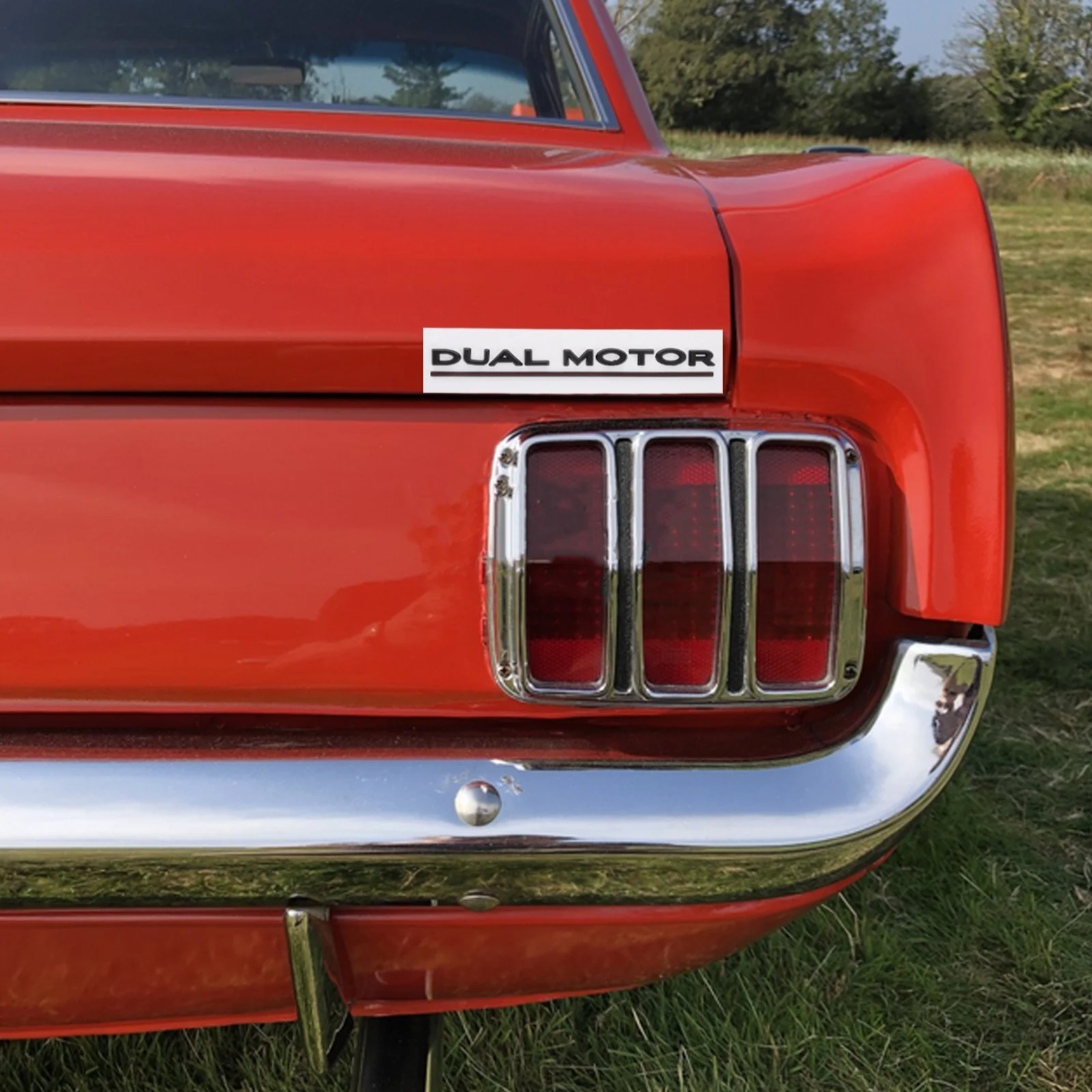 

Dual Motor Car Badge Tail Sticker Car Decorative Decal Durable Waterproof for Suvs Trucks Cars Vehicle Styling