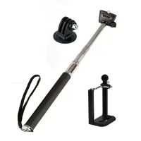 Sport Action Camera Accessories For IPhone Extendable Handheld Selfie Stick Monopod For Gopro Hero 9 8 7 5 4 3 Mount Adapter