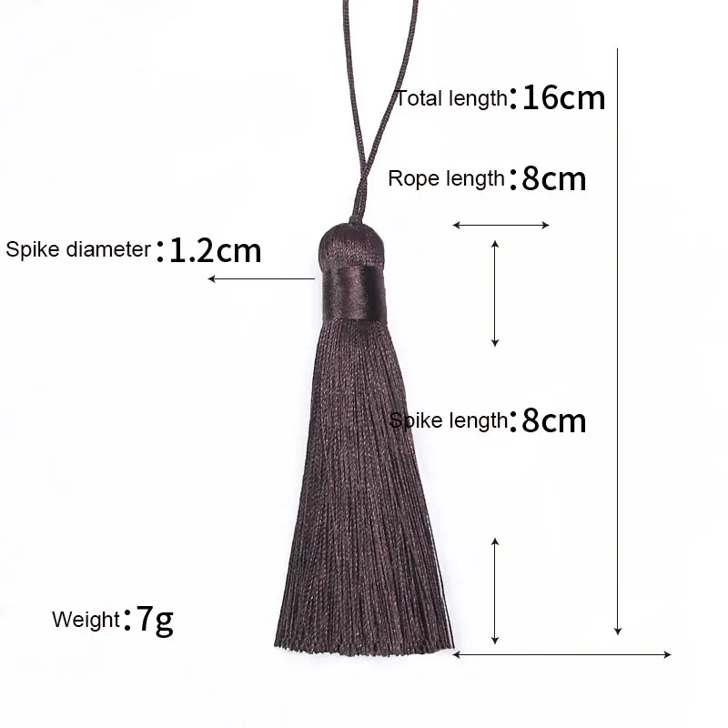 2Pcs 8cm Chunky Silk Tassels Soft Elegant Handmade Silky Floss Tassels with Cord Loop for Earrings DIY Jewelry Making Souvenir