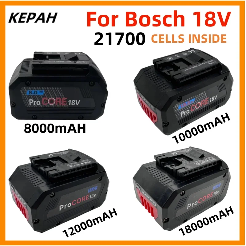 

18v 8.0Ah-12.8AH ProCORE replacement battery, for Bosch 18V cordless tools BAT609 BAT618 GBA18V 21700 high power 5C power cell