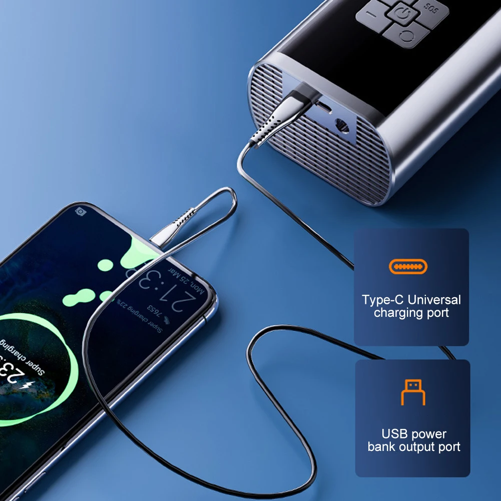

150PSI автомобильный беспроводной воздушный насос USB перезаряжаемый электрический насос для шин дисплей мощности портативный автомобильный насос для накачивания шин