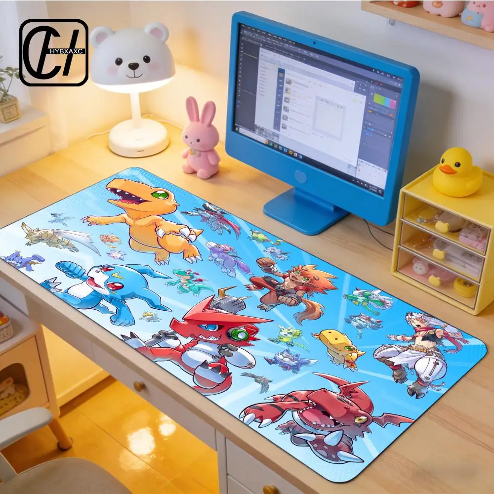 Mouse Pad Gaming D-Digimon S-Story T-Time S-Stranger Office Laptop Accessories Desk Pad Large For Computer Non-Slip HD Printing