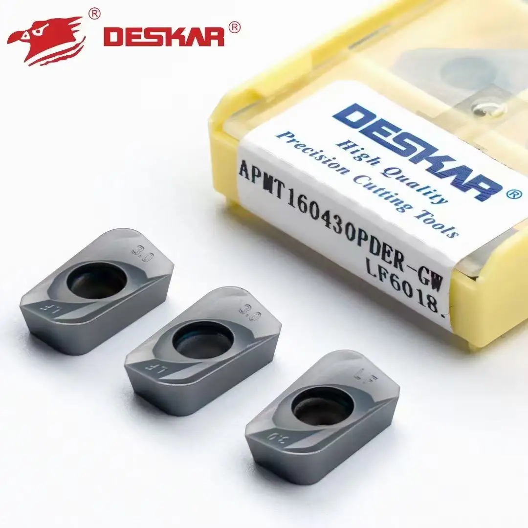 

10pcs Deskar APMT1604 Series Lathe Cutter Carbide Inserts H2 M2 QM XM LF6018 Mill Tooling for Precision Machining
