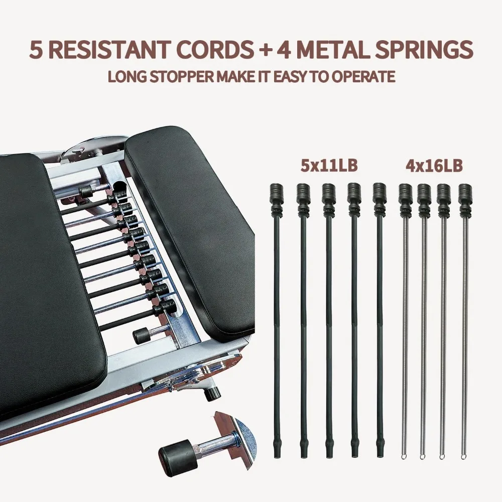 Machine de réformation de Pilates, équipement de machine de Pilates pliable