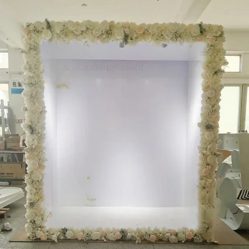 Weddings Party Photography Background PVC Magazine Advertising Trade Show vogue Photo Booth Box with Flowers Hot sales