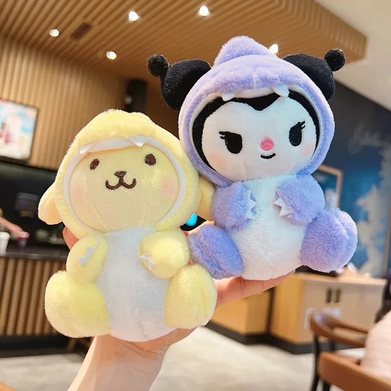 

산리오 Dinosaur Plush Toys 키링 쿠로미 시나모롤 장난감 Keychain Cinnamoroll Anime Keychains Toys Pachacco Ornaments Christmas Gift Fashion Kids