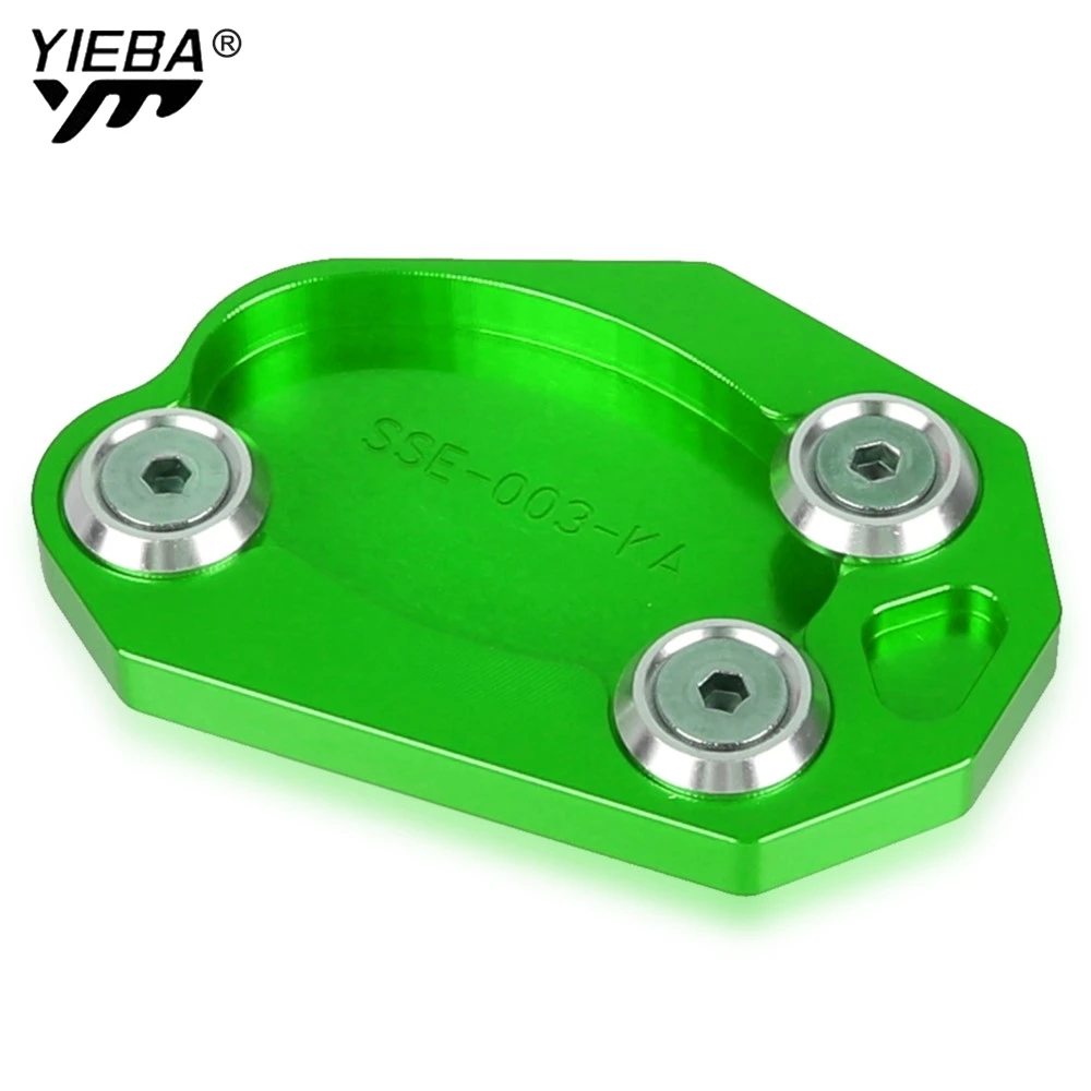 

CNC Kickstand Foot Side Stand Extension Pad Support Plate For Kawasaki Versys 650 1000 X300 VERSYS650 VERSYS1000 2007-2024