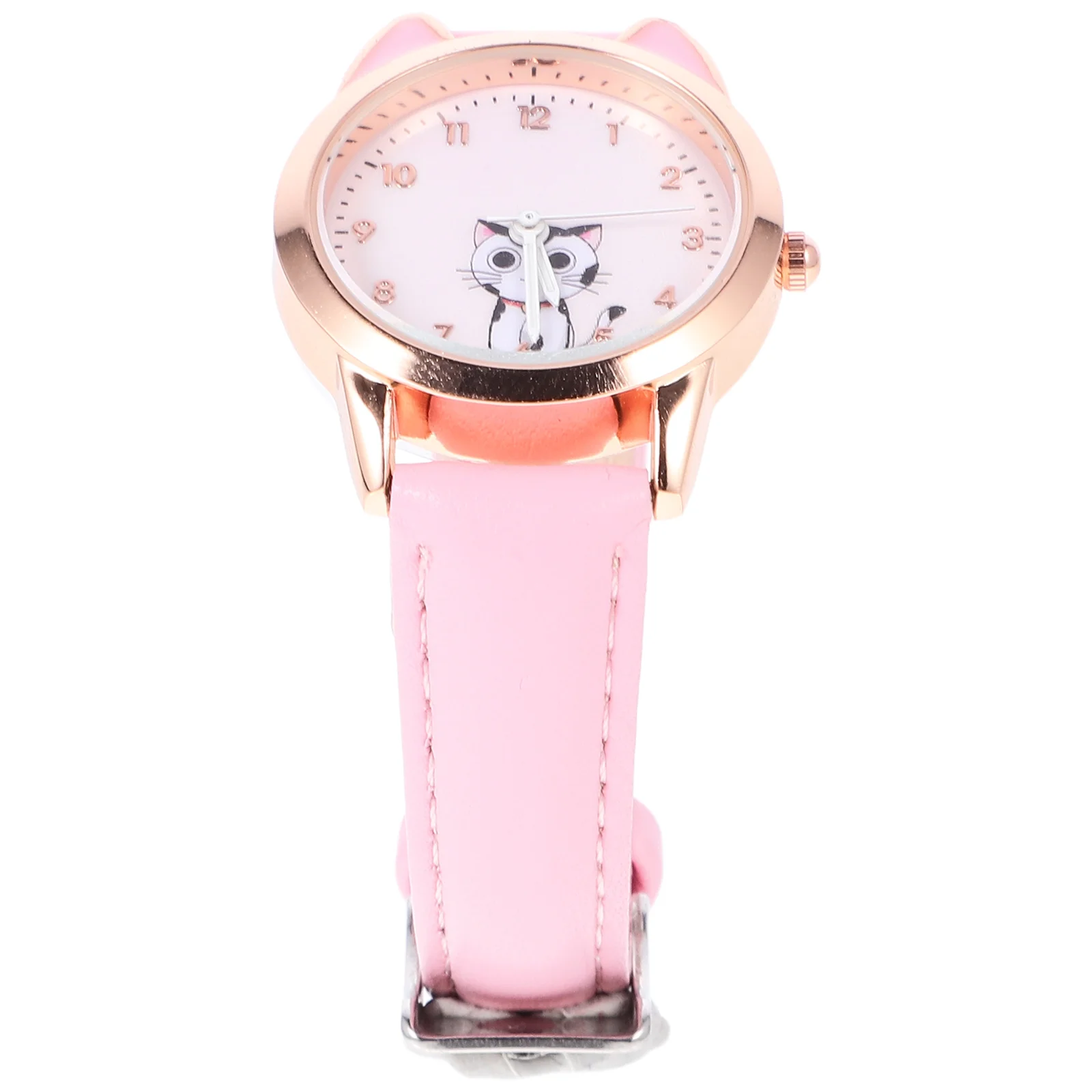 Kinderen Lichtgevende Horloge Meisjes Kat Patroon Pols Vintage Jongen Gloeiende Kinderen Roze Miss Peuter