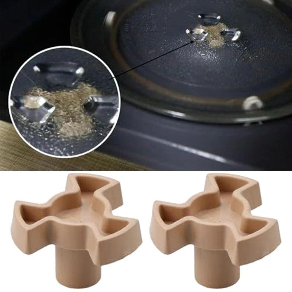 2PCS Microwave Oven Turntable Coupler Replacement Tray Connecting Shaft  Microwave Oven Turntable Roller Guide Support Parts