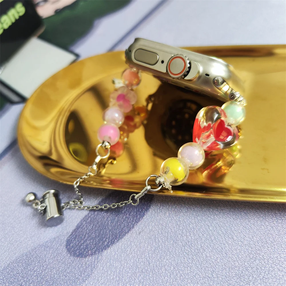 애플 워치 스트랩, 패션 적용 가능, 7, 8, 9, 울트라 1, 2, 49mm 조정 체인, 가벼운 럭셔리 여성 아이워치 4, 5, 6 se, 38, 40, 41, 42, 44, 45mm