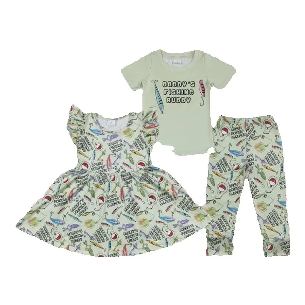 

Baby kids clothing Sibling summer girls and boys Sibling Girls Baby Boys Daddy Fishing Buddy Dresses Outfits