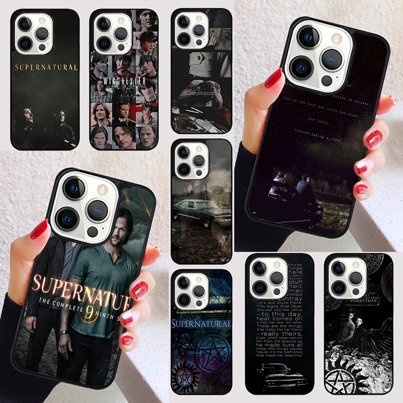 Supernatural Dean Sam Winchester cover For iPhone 15 16 13 12 11 14 Pro Max Mini Max SE 2020 7 8 6S Plus Phone Case