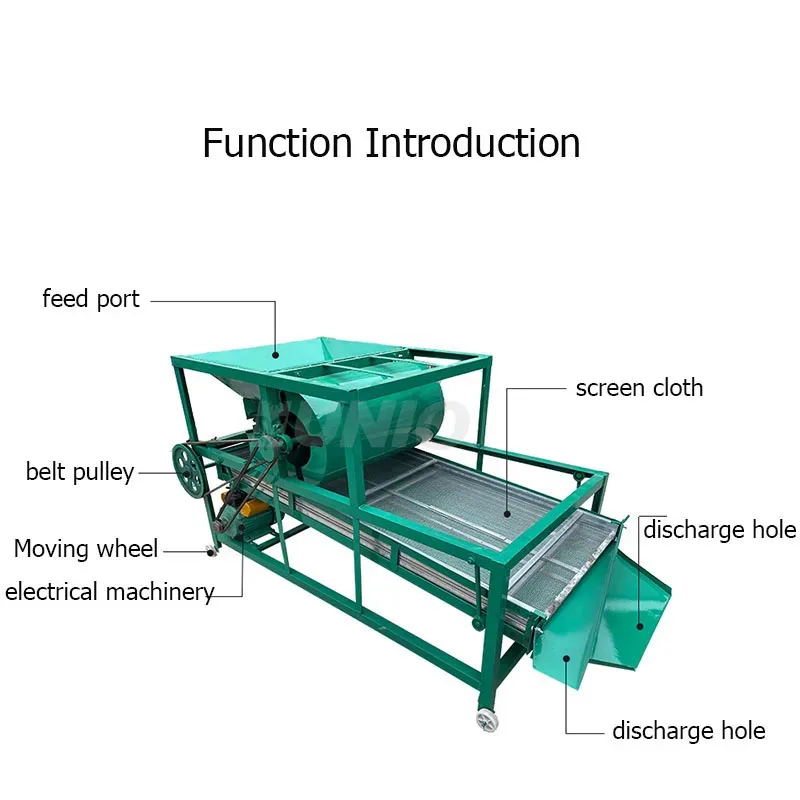 

UNIO High Efficiency Electric Motor Farm Use Grain Vibrating Sieve Machine For Wheat Corn Soybean Seed Cleaning Impurity Removal