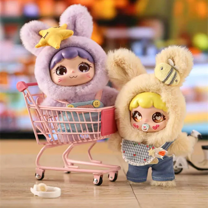 دمية أرنب فينيل رائعة - سلسلة مفاتيح وحقيبة ظهر صديقة للطفل، هدية للأطفال الصغار على شكل قلب