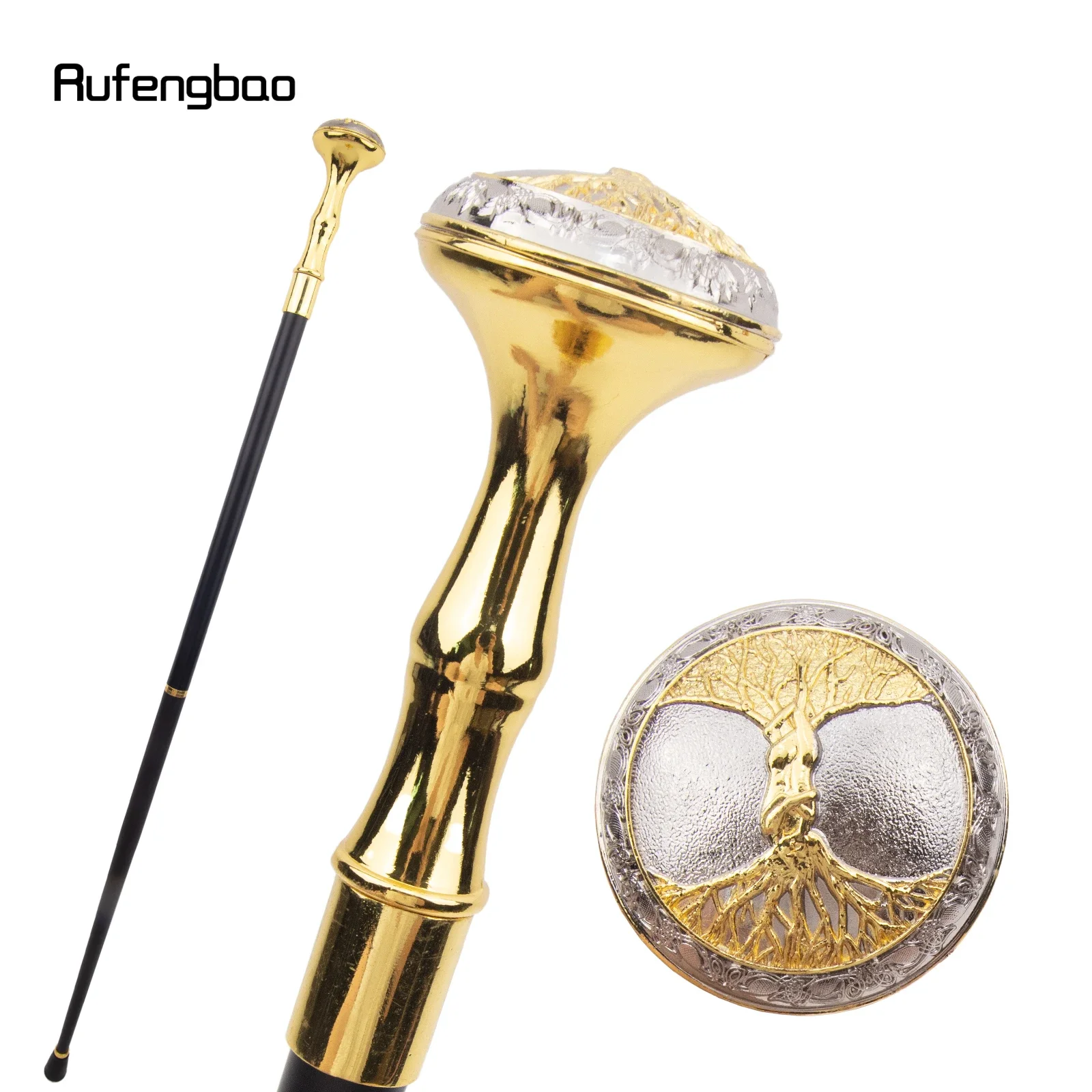 Tree Root Totem Relief Walking Cane Fashion Walking Stick Gentleman Crosier Knob Walking Stick 94cm