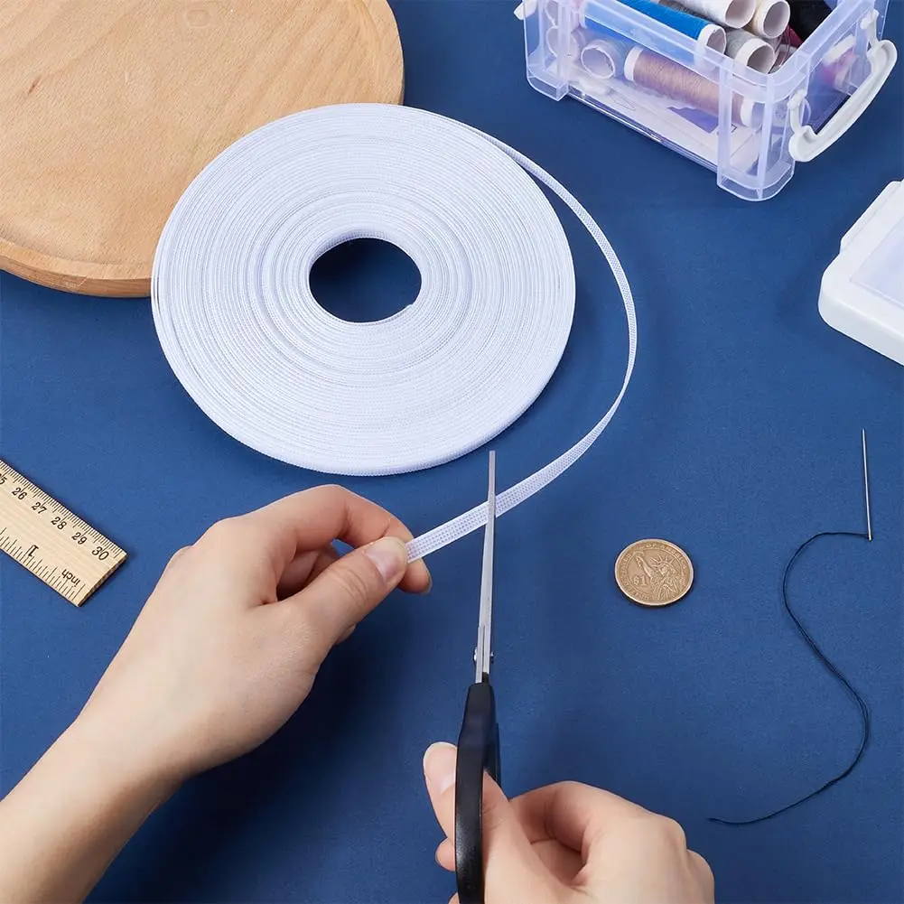 DIY Sewing Accessory 50 Yards Roll Polyester Fish Boning Crinoline Trim For Corset Bra Wedding Dress Gown Making Multiple Colors