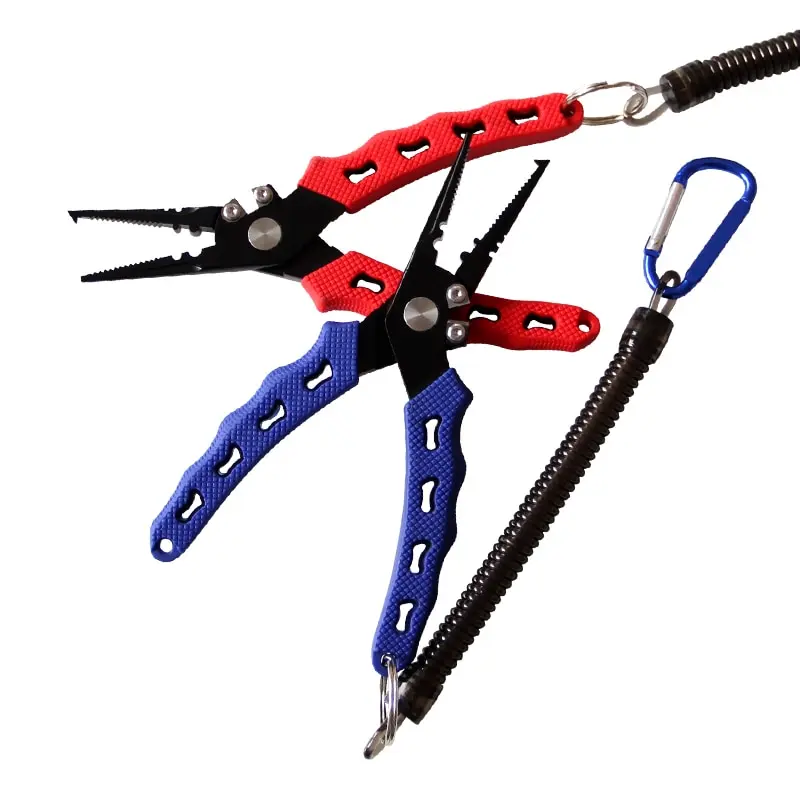 ILure Stainless Steel Fishing Pliers Clamp Split Ring Tungsten Steel Blade Line Cutter Multifunction Fishing Tackle Tool Pesca