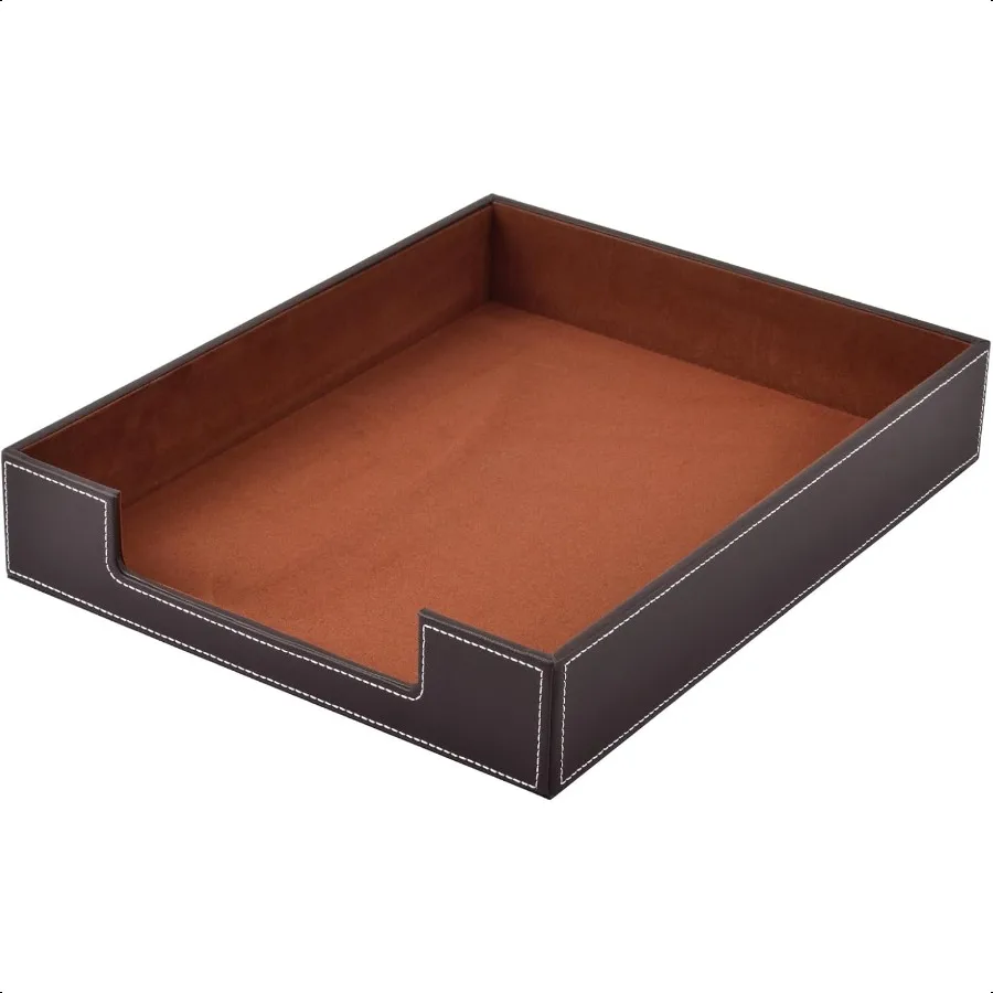 

Leather Letter Tray Office plies Desk Organizer for Mail Paper Files Magazines Jewelry Cosmetics Luxury Letter HolderMultipurpo