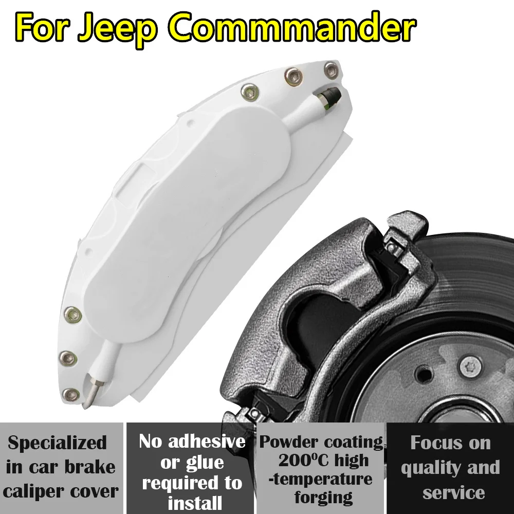 For Jeep Commander Car Brake Caliper Cover Aluminum Alloy Metal Kit Fit 2.0T 2018 2020 2021 2022