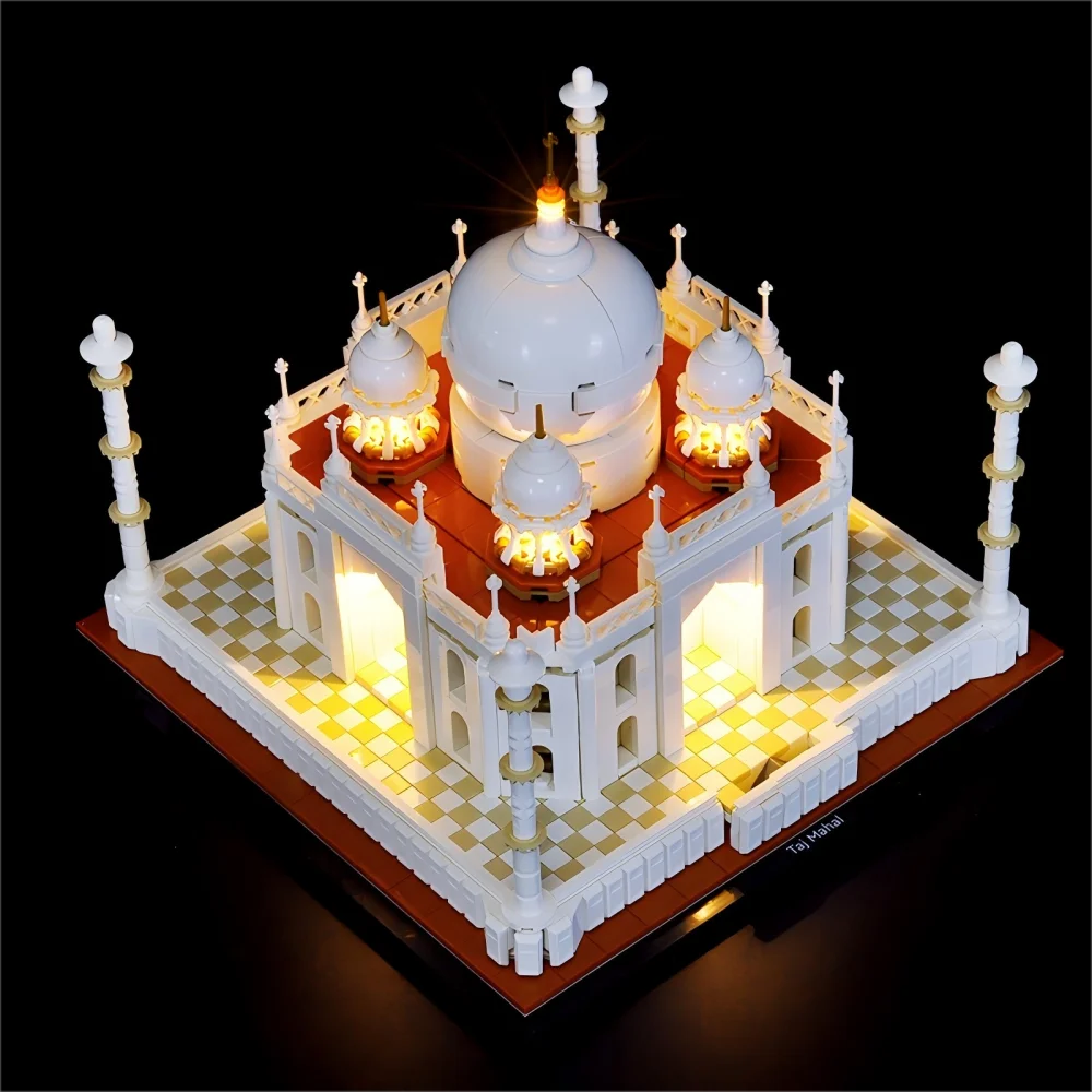 LYBMTWF Kit di illuminazione a LED compatibile con il blocco di costruzione dell'architettura Lego 21056 Taj Mahal (NON includere i mattoni modello)