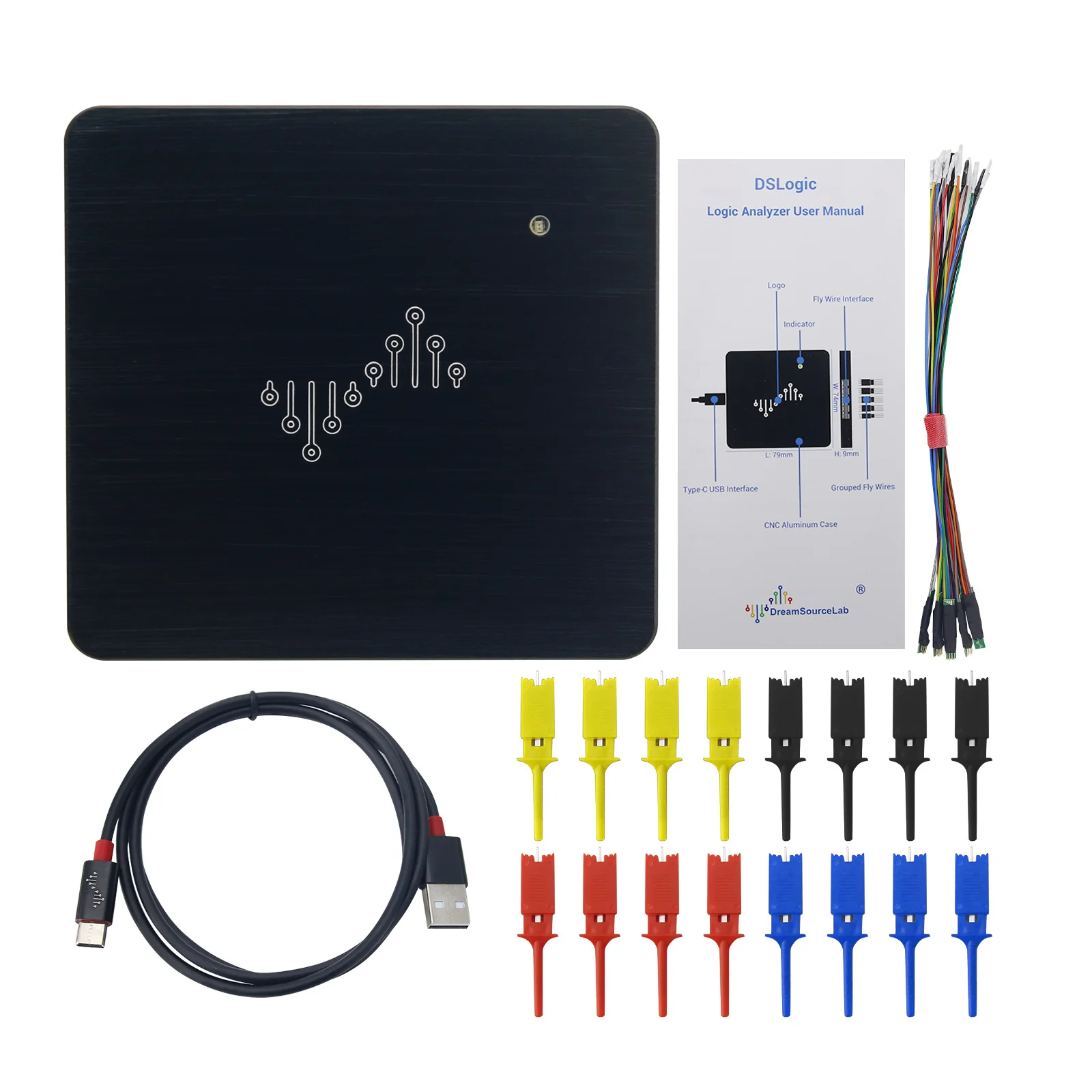 HAMGEEK DSLogic U2Basic/Plus 16-kanałowy Analizator Logiczny 100MHz/400MHz Częstotliwość Próbkowania Debugowanie Pamięci Sprzętowej dla Windows/MacOS/Linux — zdjęcie 3