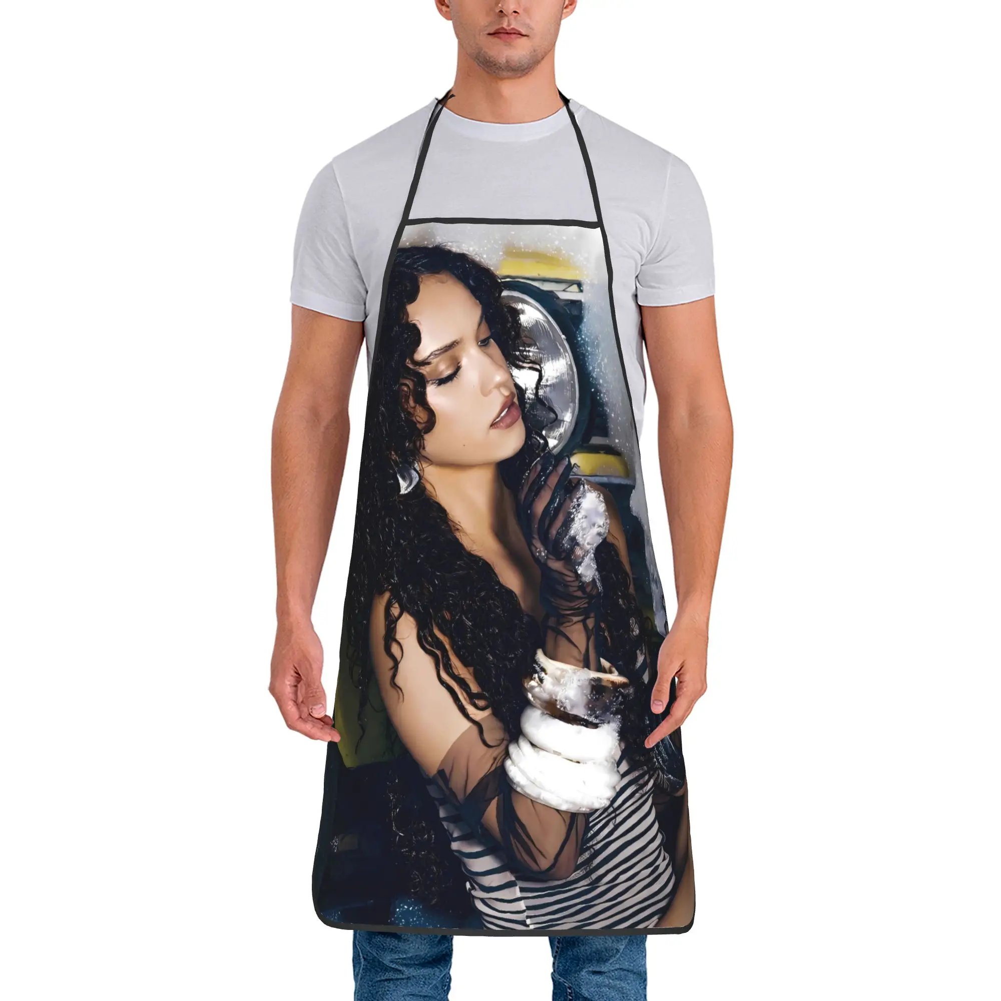 

Фартуки KATSEYE для дома и кухни, без карманов, для маникюра и барбекю, с именами участниц: Манон, Лара, София, Меган