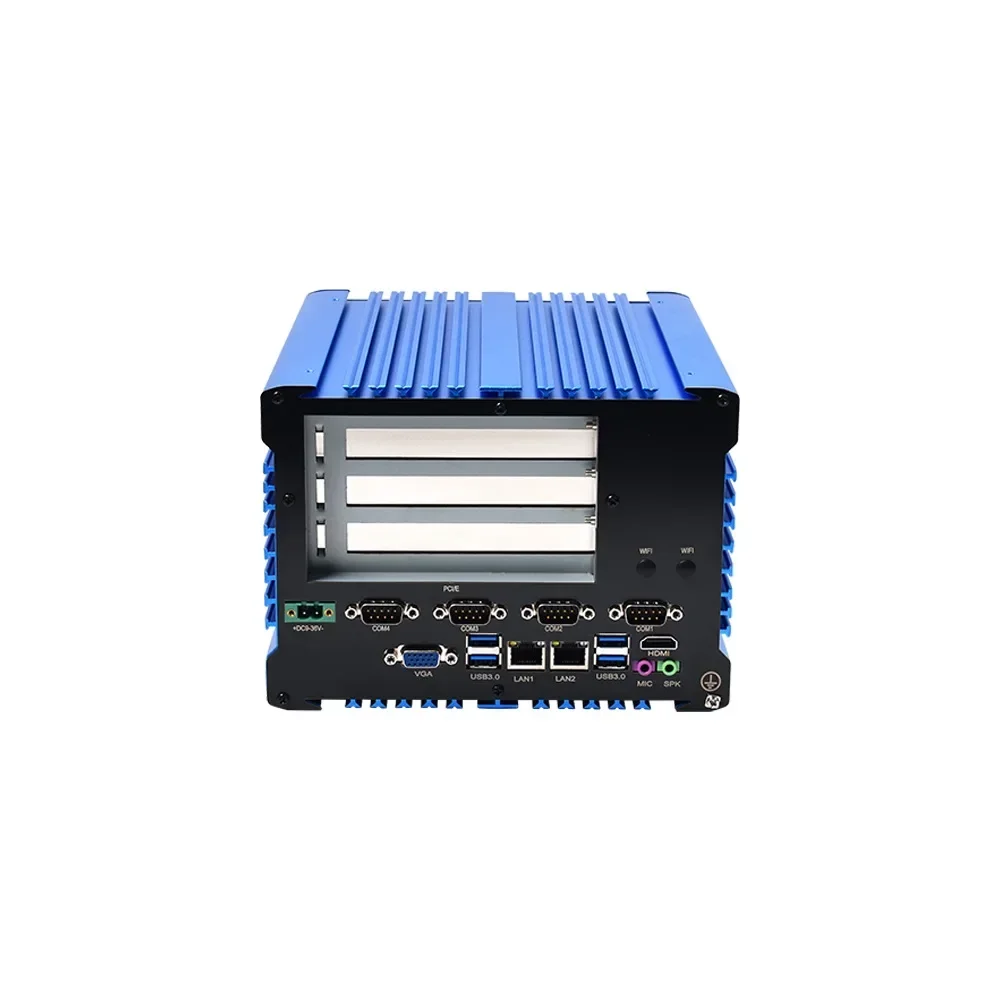 NEW Fanless Industrial Box PC with LAN,Optional 4G LTE,Core i7/i5/i3,Dual-Core Mini PC,Including PCI Slot for Industrial Use