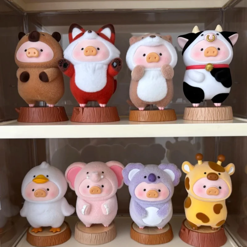 Caja ciega de la serie Lulu The Piggy Animal Party, figura de acción de cerdo Lulu, caja misteriosa, juguetes de modelos coleccionables, regalo de cumpleaños