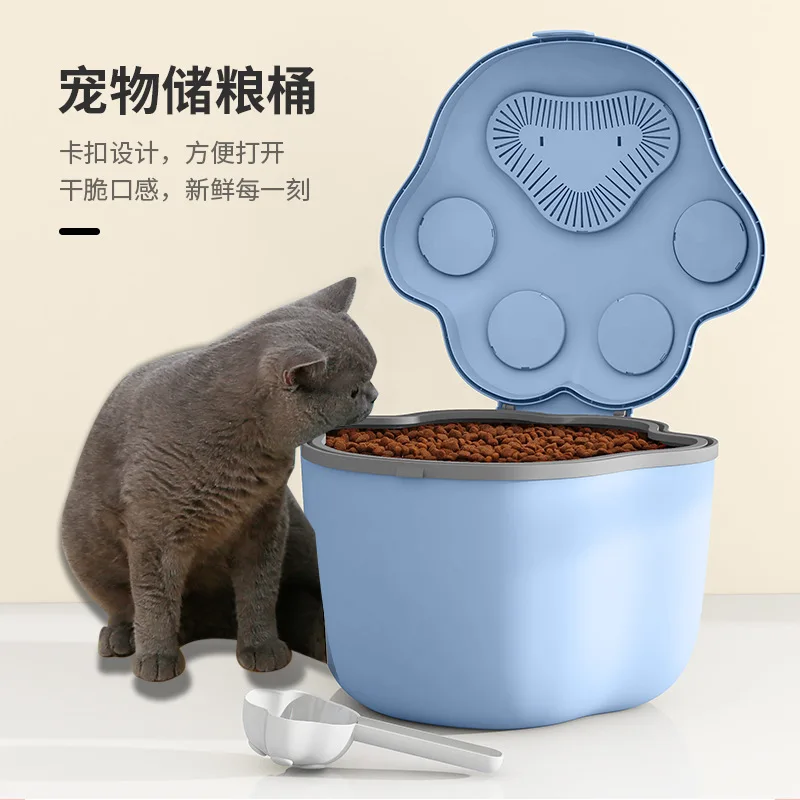 Large Pet Dog Food Storage Bucket Sealing Moisture-proof Cat Food Storage Bucket Pet Supplies