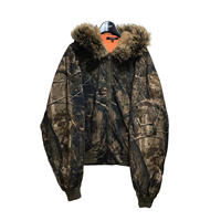 Blokette Retro Tactical Camouflage Zipper Cotton-Padded Jacket Women's Y2K Harajuku Gothic Plush Warm Casual Hoodie Sweatshirt